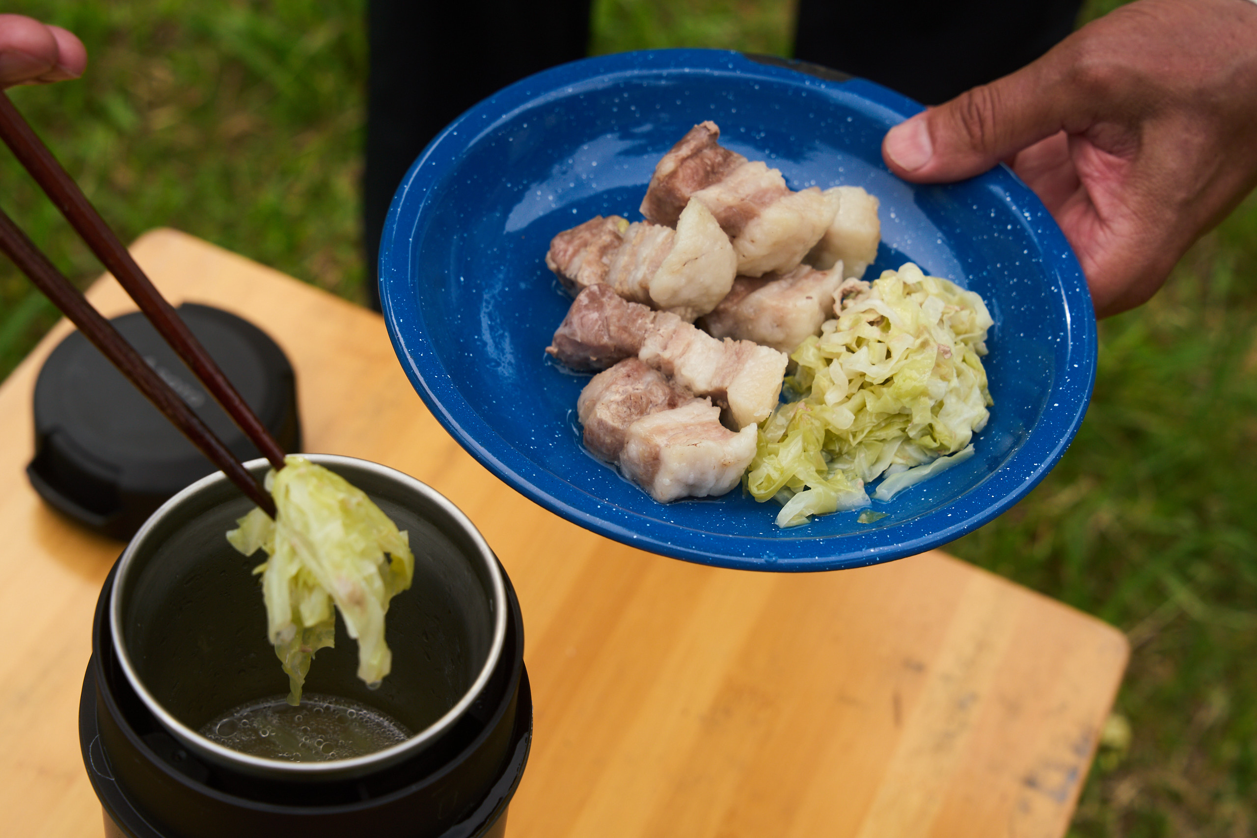 豚バラとキャベツの蒸し焼き 手順2