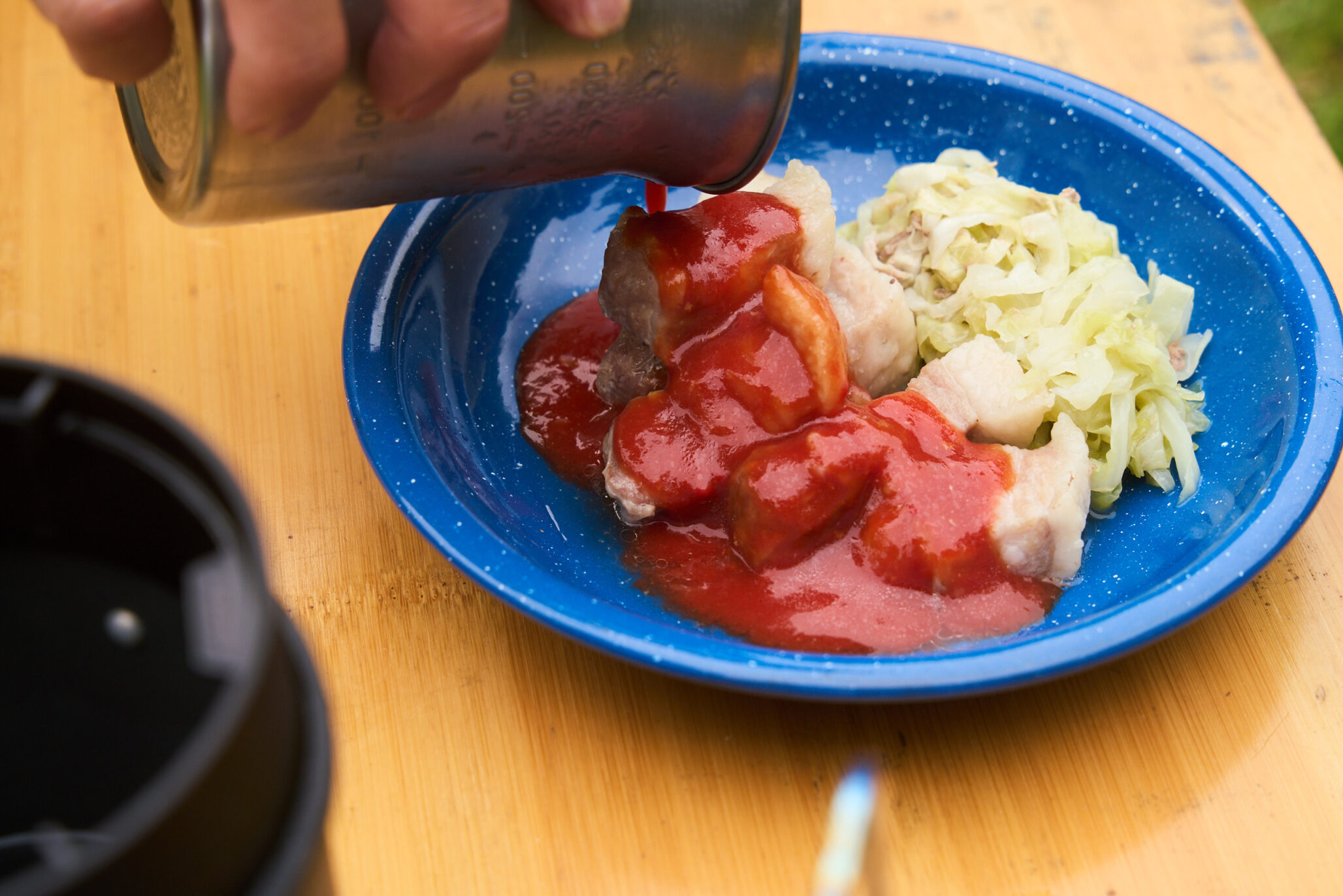 豚バラとキャベツの蒸し焼き